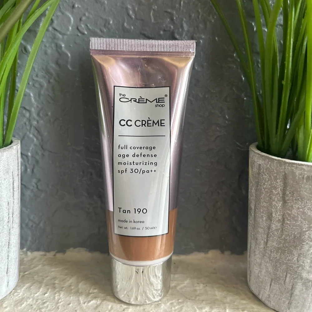 The Crème Shop CC Cream Color Adapting Full Coverage SPF 30 Tan 190 Korean